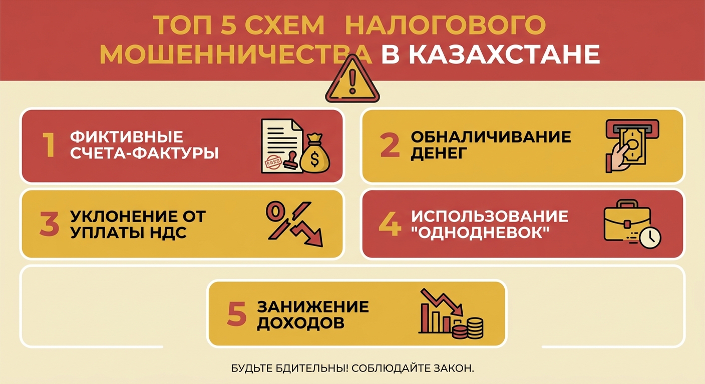 Налоговое мошенничество в Казахстане: схемы и как защититься